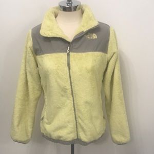 Size Large Kids & Girls North Face Fuzzy Fleece Yellow Jacket